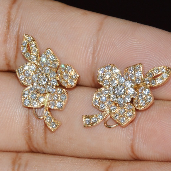 CERTIFIED NATURAL SOLID 18K GOLD 21.5CTS DIAMOND SOUTH SEA PEARL 3-IN-1 EARRINGS - Picture 7 of 14